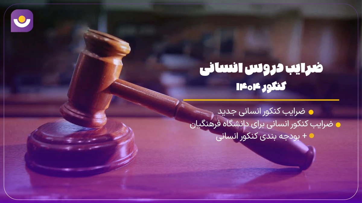 ضرایب دروس کنکور انسانی در کنکور